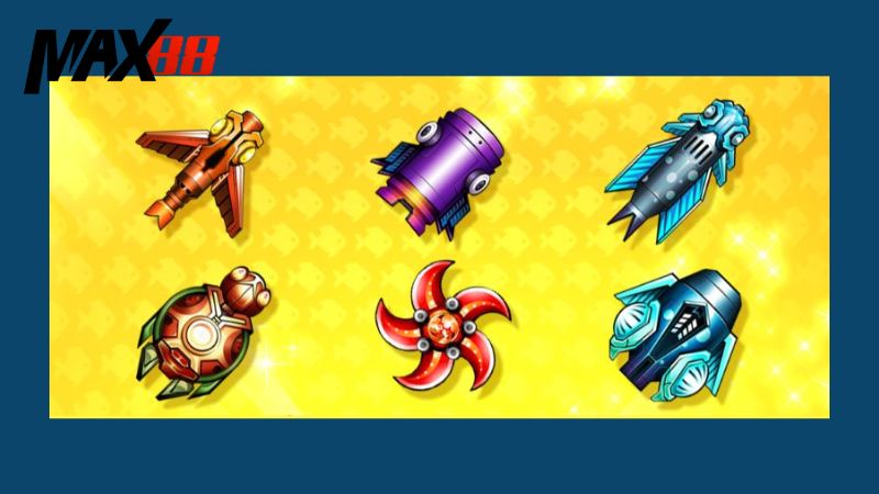 Trò chơi cung cấp nhiều loại vũ khí giúp game thủ săn cá thành công