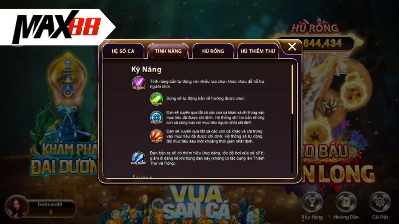 Game cung cấp đa dạng kỹ năng độc đáo